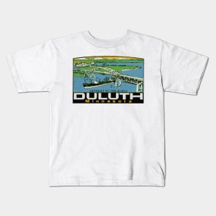 Vintage Style Duluth Decal Kids T-Shirt